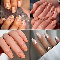 30 Sheets Gold Nail Art Stickers Gold Flower Butterfly Nail Stickers Star Line Selfadhesive Nail Decals Acrylic Nails Diy Desig