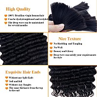 Goulus Deep Wave Bulk Human Hair For Braiding 100 Unprocessed Brazilian Virgin Human Hair Extensions Two Bundles Micro Braiding