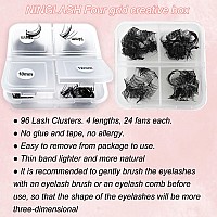 Lash Clusters Ninglash 96Pcs Cluster Lashes 1016Mm Wispy Individual Lashes Extensions Natural Look Lashes D Curl Cluster Lashes