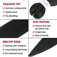 Alrence Pre Stretched Braiding Hair Long Braid 16 Inch 8 Packs Professional Braiding Hair Extensions Synthetic Crochet Twist Bra