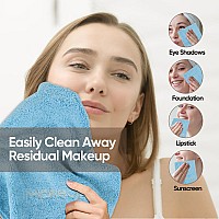 Homexcel Makeup Remover Wash Cloth 6 Pack Soft Quick Dry Facial Cleansing Makeup Towels Fingertip Face Towel Washcloths For Ha