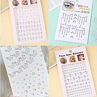 Nooepc Face Gems Hair Gems Selfadhesive Face Jewels Eye Jewels Rhinestones Diy Face Gems Stick On Hair Body Rhinestones Gems