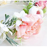 Vivivalue Bridal Flower Crown Flower Garland Headband Floral Headpiece Halo Wedding Party Photos