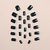 Magrace Square Press On Nails Short Fake Nails French Acrylic Full Cover 24 Pcs False Nails For Women And Girls A8