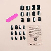 Magrace Square Press On Nails Short Fake Nails French Acrylic Full Cover 24 Pcs False Nails For Women And Girls A8