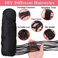 Cookoo 5 Roll Natural Black Brazilian Wool Hair Acrylic Yarn For African Crochet Hair Jumbo Braids Senegalese Twisting Knitting