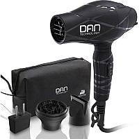 Dan Technology Lightweight Travel Hair Dryerportable Mini Blow Dryer With Concentratordiffuser With Nozzle Attachment Ceramic