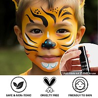 Bobisuka Yellow Face Body Paint Stick Water Based Face Painting Kit Cream Blendable Eye Black Sticks For Sports Quick Drying Fou