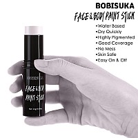 Bobisuka Alabaster White Face Body Paint Stick White Eye Black Sticks For Sports Water Based Face Painting Kit Quick Drying Foun