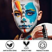 Bobisuka Alabaster White Face Body Paint Stick White Eye Black Sticks For Sports Water Based Face Painting Kit Quick Drying Foun