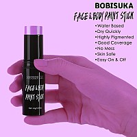 Bobisuka Light Purple Face Body Paint Stick Water Based Face Painting Kit Eye Black Sticks For Sports Quick Drying Foundation Ma