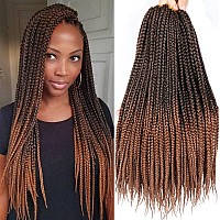 6 Packs 18 Inch 144 Strands Crochet Box Braids Crochet Hair Pre Looped Synthetic Jumpo Braiding Hair Crochet Hair For Black Wome