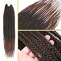 6 Packs 18 Inch 144 Strands Crochet Box Braids Crochet Hair Pre Looped Synthetic Jumpo Braiding Hair Crochet Hair For Black Wome