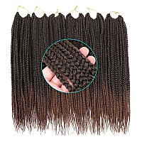 6 Packs 18 Inch 144 Strands Crochet Box Braids Crochet Hair Pre Looped Synthetic Jumpo Braiding Hair Crochet Hair For Black Wome