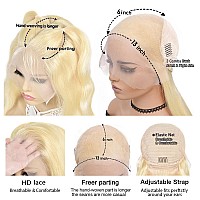 Alimubi Hair 613 Lace Front Wig Human Hair 200 Density 613 13X6 Lace Front Wig Human Hair Body Wave 613 Hd Lace Frontal Wig 24