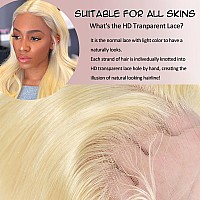 Alimubi Hair 613 Lace Front Wig Human Hair 200 Density 613 13X6 Lace Front Wig Human Hair Body Wave 613 Hd Lace Frontal Wig 24