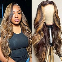 A Future Tongmei 427 Highlight Hd Lace Front Wigs Human Hair Pre Plucked 13X4 Body Wave Frontal Wig With Baby Hair 180 Density