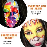 Bowitzki 30G Professional Face Paint Body Paint Water Based Face Painting Makeup Safe For Kids And Adults Split Cake Single Colo