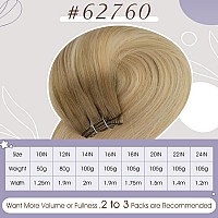 Full Shine Weft Hair Extensions Human Hair Sew In Hair Extensions Blonde Hair Extensions Sew In Color Brown To Honey Blonde Mix