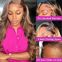 A Future Tongmei 427 Highlight Hd Lace Front Wigs Human Hair Pre Plucked 13X4 Body Wave Frontal Wig With Baby Hair 180 Density