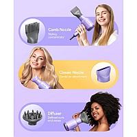 Wavytalk Ionic Blow Dryer With Diffuser Professional 1875W Hair Dryer For Women Constant Temperature Comb For Fasting Drying