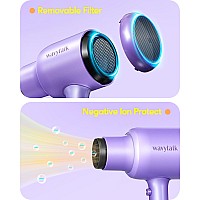 Wavytalk Ionic Blow Dryer With Diffuser Professional 1875W Hair Dryer For Women Constant Temperature Comb For Fasting Drying