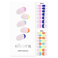 Ohora Semi Cured Gel Nail Strips N Rainbow French Nude French Works With Uvled Lamps Salonquality Long Lasting Easy T