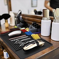 Noverlife Barber Clipper Mat Heavy Duty Rubber Barber Table Pad Heatresistant Styling Station Mat Professional Salon Hair Sty