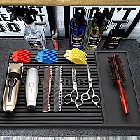 Noverlife Barber Clipper Mat Heavy Duty Rubber Barber Table Pad Heatresistant Styling Station Mat Professional Salon Hair Sty