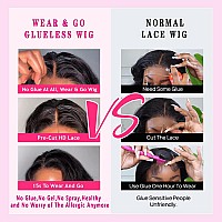 Wear And Go Glueless Wigs Human Hair Pre Plucked Deep Wave Bob Wig Human Hair Lace Front Wigs For Beginners Upgraded No Glue Pre