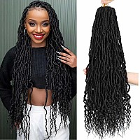 8 Packs Faux Locs Crochet Hair Curly Ends 30 Inch Soft Locs Crochet Dreads Boho Braids Crochet Faux Locs Hair For Women 30Inch