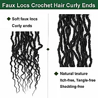 8 Packs Faux Locs Crochet Hair Curly Ends 30 Inch Soft Locs Crochet Dreads Boho Braids Crochet Faux Locs Hair For Women 30Inch