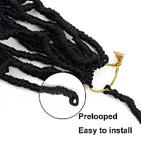 8 Packs Faux Locs Crochet Hair Curly Ends 30 Inch Soft Locs Crochet Dreads Boho Braids Crochet Faux Locs Hair For Women 30Inch