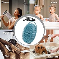 2 Pack Silicone Body Scrubber Silicone Loofah Doublesided Body Brush Silicone Shower Scrubber And Scalp Massager Shampoo Brush