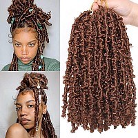 Leeven 12 Inch Brown Butterfly Locs Crochet Hair Bob Crochet Butterfly Locs Hair 6 Packs Butterfly Goddess Braids Crochet Locs P