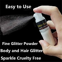 Go Ho Hair And Body Glitter Sprayfestival Glitter Dry Powder Makeup For Clotheswhite Glitter Spray Loose Sparkle Powderhologr