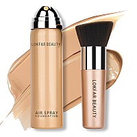 Lokfar Airbrush Foundation Spray Silky Mist Foundation Spray Makeup Set With Brush Full Coverage Foundation For Smooth Radiant