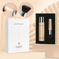 Lokfar Airbrush Foundation Spray Silky Mist Foundation Spray Makeup Set With Brush Full Coverage Foundation For Smooth Radiant