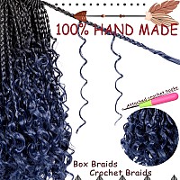 Beverlee 10 Inch 8 Packs Boho Box Braids Goddess Box Braids Crochet Hair Bohemian Hippie Braids Braiding Hair Box Braids With Cu