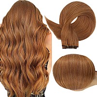 Full Shine Hair Extensions Real Human Hair Weft Extensions Remy Hair Copper Human Hair Extensions Sew In Hair Extensions Human H