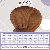 Full Shine Hair Extensions Real Human Hair Weft Extensions Remy Hair Copper Human Hair Extensions Sew In Hair Extensions Human H