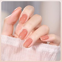 Gaoy Milky Jelly Nude Gel Nail Polish Set 6 Transparent Colors Sheer White Pink Gel Nail Kit For Salon And Nail Art Diy At Home