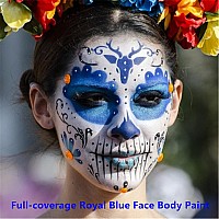 Go Ho Creamblendable Blue Face Paint Stick 106 Ozfullcoverage Royal Blue Body Paint Stick For Adults Children Halloween Co