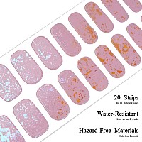 Drizzle Semi Cured Gel Nail Strips Real Nail Polish Art Stickers Uvled Light Required Glossy Glitter Solid Color Full Nail