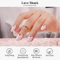 Drizzle Semi Cured Gel Nail Strips Real Nail Polish Art Stickers Uvled Light Required Glossy Glitter Solid Color Full Nail