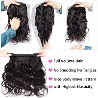 Releek Body Wave Bundles With Closure Brazilian Virgin Ocean Wave Human Hair 3 Bundles With 4X4 Lace Closure With Baby Hair Free