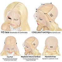 Nicele Ann 613 13X6 Lace Front Wig Human Hair Straight 613 Hd Lace Frontal Wig 13X6 200 Density Blonde Lace Front Wigs Human Hai