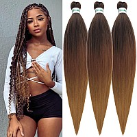 Leticia Black Honey Blonde Braiding Hair Pre Stretched Kanekalon Braiding Hair Pre Stretched