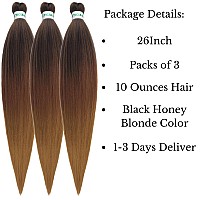 Leticia Black Honey Blonde Braiding Hair Pre Stretched Kanekalon Braiding Hair Pre Stretched