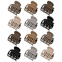 Small Claw Clips For Thin Hair 16 Matte Cute Hair Clips For Women Double Row Teeth Jaw Clips For Hair Claws Non Slip Strong